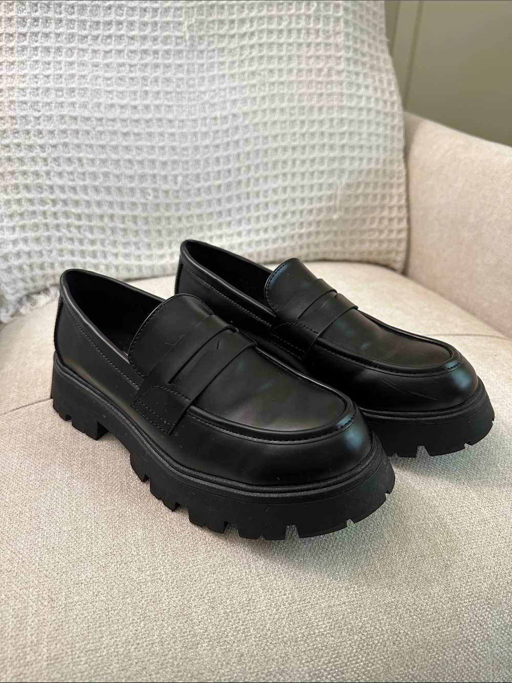 Black Steve Madden Loafers